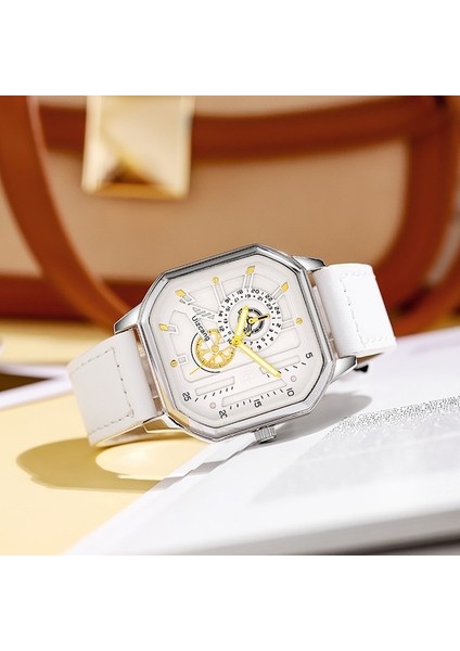 Erkek Saati Öğrenci Parti Kare Kuvars Saat Modaya Uygun Büyük Kadran Gençlik Su Geçirmez Spor Modeli (Yurt Dışından)