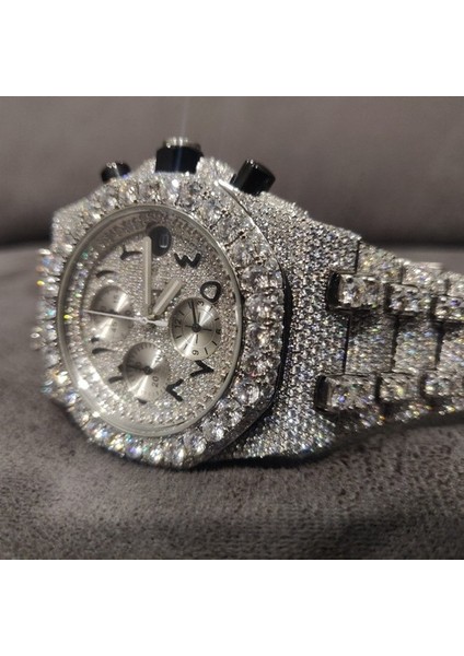 Mozanit Izle Üst Marka Lüks Elmas Saatler Mekanik Erkekler Kadınlar Için Yüksek Kaliteli Elmas Buzlu Out Izle Casıo (Yurt Dışından) modelleri