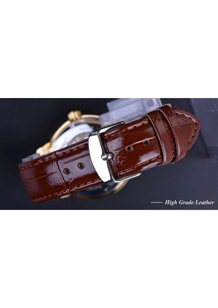 Erkek Mekanik Izle Şeffaf Ince El Sarma Iş Adamı Kahverengi Deri Kemerler Kol Saati Casıo (Yurt Dışından) modelleri