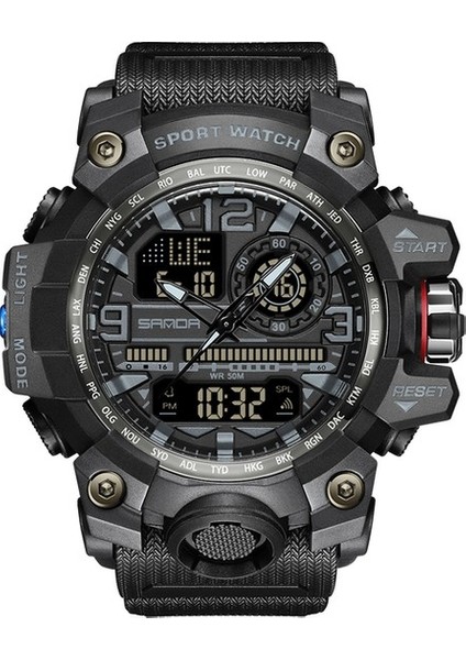 Stil Yeni Erkek Saatler 50 M Su Geçirmez Şok Spor Askeri Kuvars Erkek Dijital Kol Saati Saat Casio Seiko (Yurt Dışından)