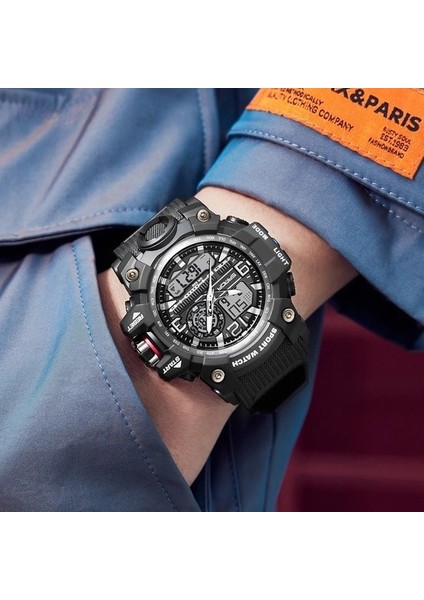 Stil Yeni Erkek Saatler 50 M Su Geçirmez Şok Spor Askeri Kuvars Erkek Dijital Kol Saati Saat Casio Seiko (Yurt Dışından) modelleri