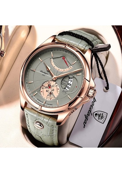 Isviçre Marka Poedagar Erkekler Için Izle Erkek Saatleri Moda En Lüks Spor Erkek Kol Saati Su Geçirmez Aydınlık Deri Tarih Casıo Seıko (Yurt Dışından)