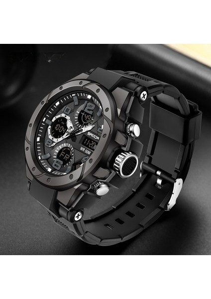Erkek Marka Askeri Su Geçirmez Darbeye Dayanıklı Izle Çift Ekran Otomatik Tarih Erkek Dijital Kol Saatleri Reloj (Yurt Dışından) fiyatları