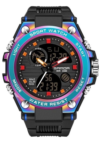 Çift Dijital Ekran Erkek Saati Mavi Vip Bağlantı Dropshipping Için (Yurt Dışından)