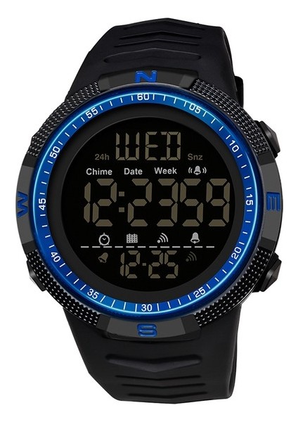 Dijital Saat Erkekler 50 M Su Geçirmez Spor Saatler Ordu Askeri LED Işık Kronometre Saat Reloj Hombre (Yurt Dışından)