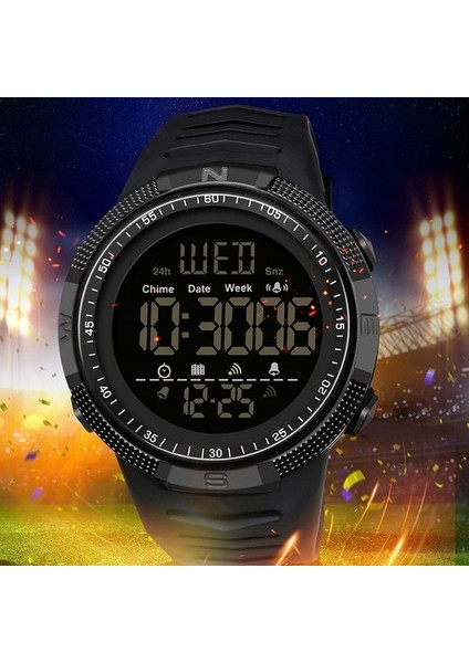 Dijital Saat Erkekler 50 M Su Geçirmez Spor Saatler Ordu Askeri LED Işık Kronometre Saat Reloj Hombre (Yurt Dışından) modelleri