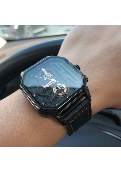 Erkek Saati Öğrenci Parti Kare Kuvars Saat Modaya Uygun Büyük Kadran Gençlik Su Geçirmez Spor Modeli (Yurt Dışından) fiyatları