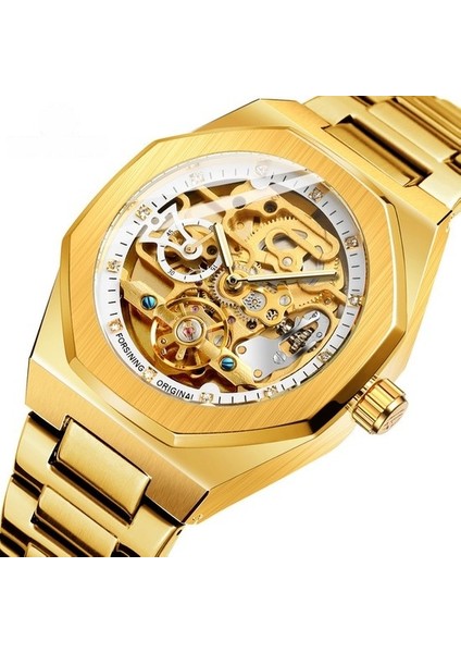 Kol Saati Erkekler Izle Lüks Otomatik Mekanik Adam Saatler Aydınlık Eller Erkek Saati Saat Reloj Hombre (Yurt Dışından)