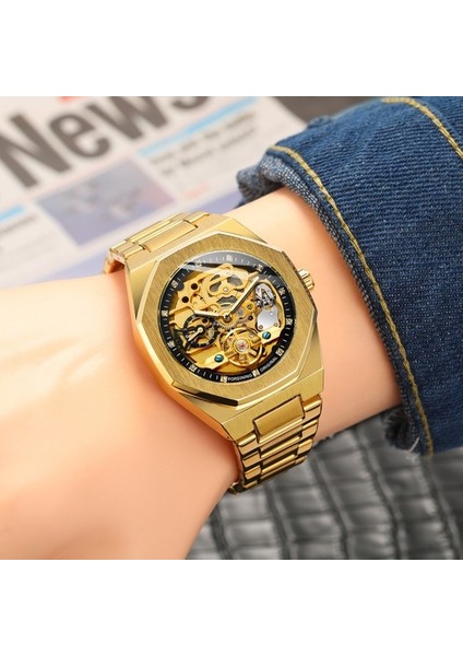 Kol Saati Erkekler Izle Lüks Otomatik Mekanik Adam Saatler Aydınlık Eller Erkek Saati Saat Reloj Hombre (Yurt Dışından) fiyatları