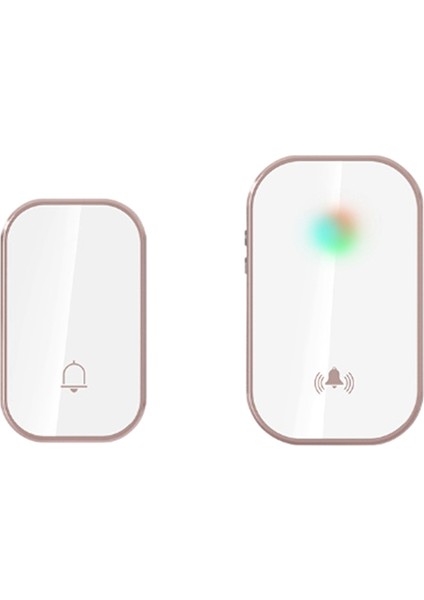 Akıllı Kablosuz Kapı Zili 300M Menzilli Ev Hoş Geldiniz Kapı Zili 38 Şarkılar Melodiler Kapı Zili Chime White &amp Gold (Eu) (Yurt Dışından)