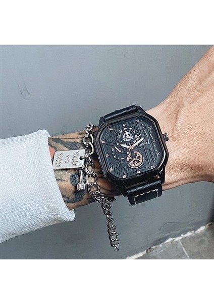 Erkek Saati Öğrenci Parti Kare Kuvars Saat Modaya Uygun Büyük Kadran Gençlik Su Geçirmez Spor Modeli (Yurt Dışından) fiyatları