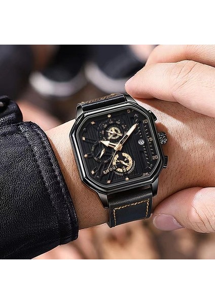 Erkek Saati Öğrenci Parti Kare Kuvars Saat Modaya Uygun Büyük Kadran Gençlik Su Geçirmez Spor Modeli (Yurt Dışından) modelleri