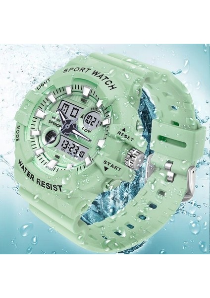Beyaz Izle Spor Saatler Kadınlar Için Su Geçirmez Çok Fonksiyonlu Kol Saatleri Bayanlar Askeri Dijital Açık Spor Saat Casıo (Yurt Dışından)