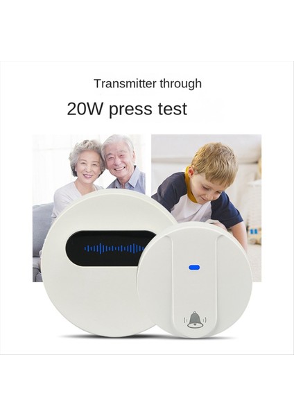 Abd Fiş Kablosuz Kapı Zili Su Geçirmez Akıllı Kapı Zili IP68 Home Door Bell Akıllı 58 Şarkılar 4 Seviye Hacim Kontrolü (Yurt Dışından) modelleri