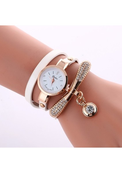 Şekilde Gösterildiği Gibi Lüks Marka Deri Kuvars Izle Bayan Elbise Takı Kol Saati Casual Kadın Bilezik Izle Casıo (Yurt Dışından)