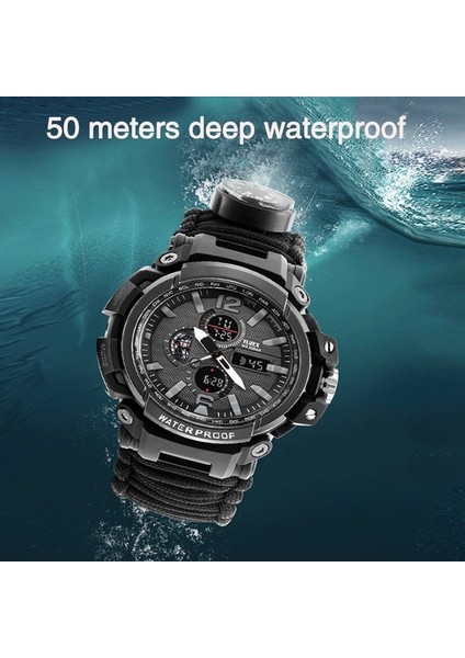 Kamuflaj Kutusu ile Açık Hayatta Kalma Izle Çok Fonksiyonlu Su Geçirmez Askeri Taktik Paracord Izle Bilezik Kamp Yürüyüş Acil Durum Dişli Edc (Yurt Dışından) fırsatları