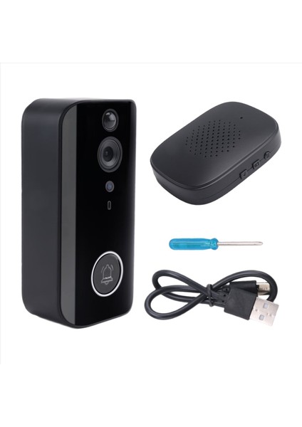 Doorbell Camera 1080P Tel Daha Az Kapı Zili Kamera Wifi Ağ Bağlantısı Ses Dönüşümü 2 Yönlü Konuşma (Yurt Dışından) fiyatları
