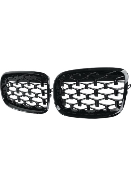 Araba Elmas Izgaraları Ön Böbrek Izgara Bmw E70 E71 E72 X5 X6 2007-2013 Siyah Için (Yurt Dışından)