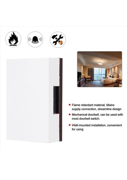 5x 220V Kablolu Kapı Zili Manuel Ding Dong Bell Chime Home Hotel Erişim Kontrol Sistemi Tengi Puerta Casa (Yurt Dışından) modelleri