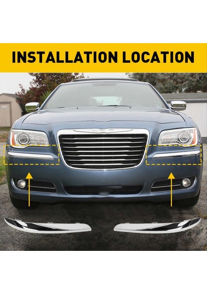 68127941AB 68127940AB Chrysler Için 300 2011-2014 Ön Tampon Kalıp Trim Seti Sol+Sağ (Yurt Dışından)