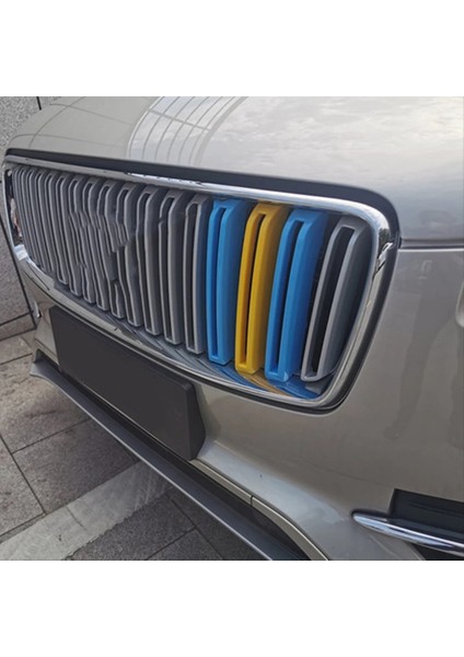 Ön Izgara Üç Renkli Net Dekorasyon Şerit Ağı Çıkarmaları Volvo XC90 2015-2019 Için Center Grille Kapak Döşeme (Yurt Dışından) fırsatları