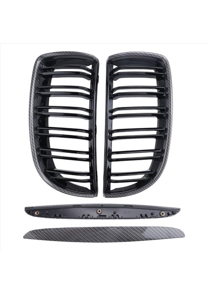 Araba Karbon Fiber Bak Bmw 3 Serisi E90 E91 2005-2008 Için Ön Böbrek Izgara Çift Çıtaları Izgara (Yurt Dışından) fiyatları