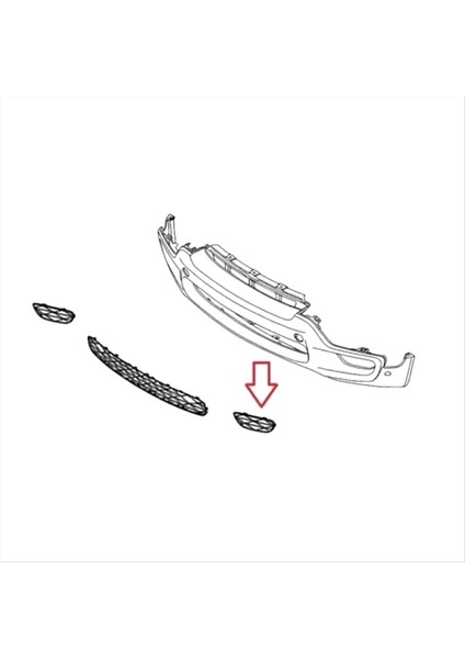 Bmw X5 E70 2006-2010 M Sport Ön Tampon Kapalı Izgara Grille 51118038288 Sağ (Yurt Dışından) indirimleri