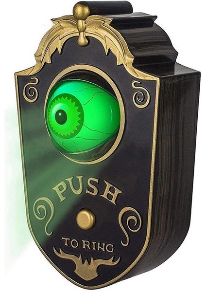 Doorbell Cadılar Bayramı Doorbell Korkunç Tek Göz Topu Aydınlık Asma Kapı Bell Cadılar Bayramı Partisi Prop Dekorasyon Siyah (Yurt Dışından)