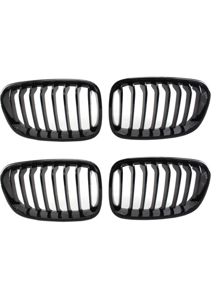 Bmw F20 F21 1 Serisi 2011-2014 Için 2x Parlak Siyah Ön Böbrek Izgara Izgarası (Yurt Dışından)