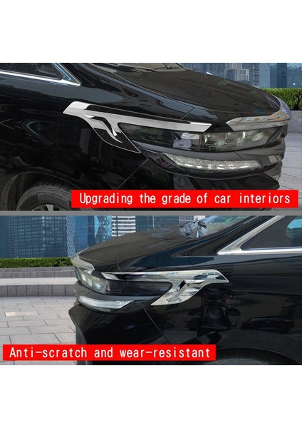 Toyota Alphard 40 Serisi 2023+ Kafa Işık Lambası Göz Kapağı Döşemeleri Gümüş (Yurt Dışından) modelleri