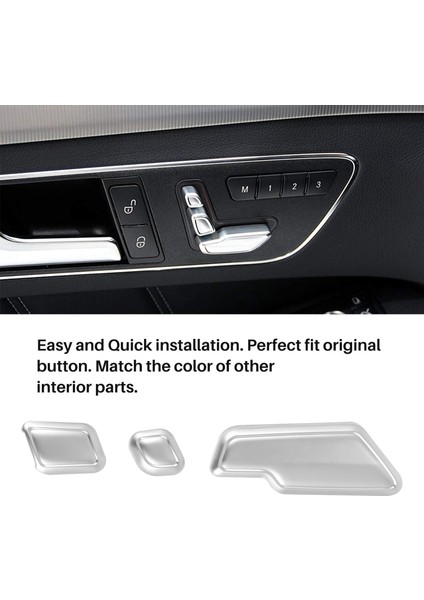 6pcs Krom Araba Kapısı Koltuk Ayar Düğmeleri Mercedes-Benz E Sınıf W204 W205 W212 W218 X204 X166 C E Glk Gl ml Cls Gl (Yurt Dışından) fiyatları