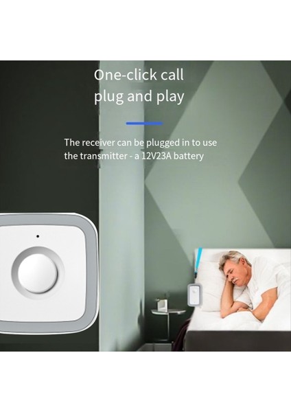 Çağrı Düğmesi Çağrı Cihazı Kablosuz Kapı Çanları Kablosuz Çağrı Cihazı 5 Vites 300M/YAŞLI/HASTA/ENGELLI/HAMILE Kadın Eu Fiş (Yurt Dışından) fırsatları