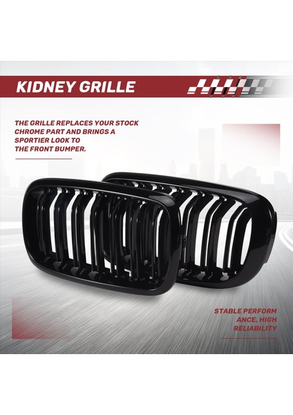 Ön Böbrek Izgarası Çift Çıta Spor Izgarası Için Bmw X5 F15 X6 F16 X5M F85 X6M F86 2013-2019 (Parlak Siyah) (Yurt Dışından) indirimleri