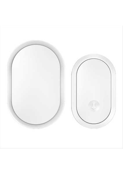 300M Kablosuz Kapı Zili Ev Su Geçirmez Pille Çalışan Akıllı Ev Kapı Zil Kiti Beyaz (Yurt Dışından)