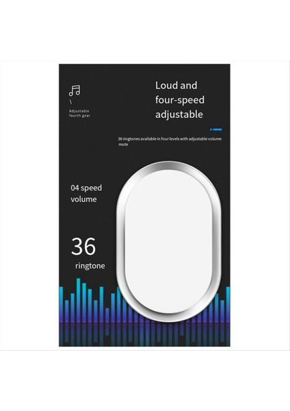 300M Kablosuz Kapı Zili Ev Su Geçirmez Pille Çalışan Akıllı Ev Kapı Zil Kiti Beyaz (Yurt Dışından) indirimleri