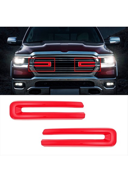 1paır Araç Ön Racıng Grılle Trım Kapak Dodge Ram 1500 2500 3500 4500 2018-2021 Merkez Örgü Ekleme Dekorasyonu (Yurt Dışından) modelleri
