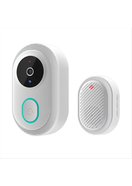Tuya Wifi Video Kapı Zili Kablosuz Kamera Ir Alarm Güvenliği Akıllı Ev Wifi Interkom Kapı Çan Kamera Ev Beyaz (Yurt Dışından)