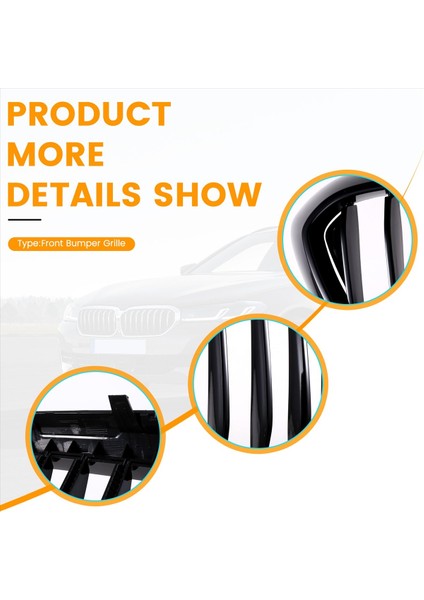 Bmw 5 Serisi G30/G38 530I 540I 550I Için Ön Tampon Izgaraları Tek Çizgi Tarzı Yarış Izgaraları (Yurt Dışından)