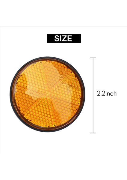 40PCS 2 Inç Yuvarlak Turuncu Reflektör Motosiklet Atv Kir Bisikleti Için Evrensel (Yurt Dışından) fiyatları