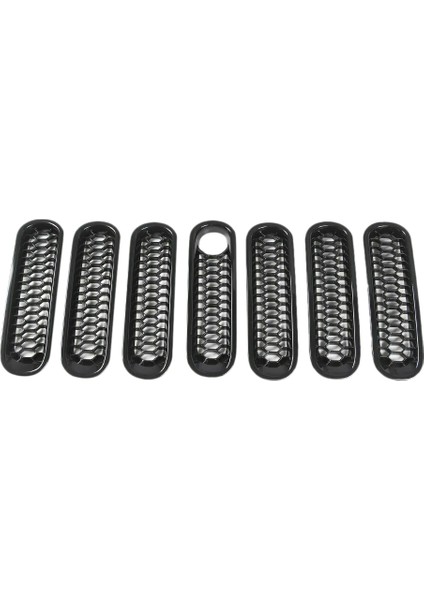 Ön Izgara Örgü Ekler Kit Petek Klipsli Izgara Koruma Örtüsü Izgara Jeep Wrangler Için Kilit Deliği ile Jk 2007-2017 (Yurt Dışından)