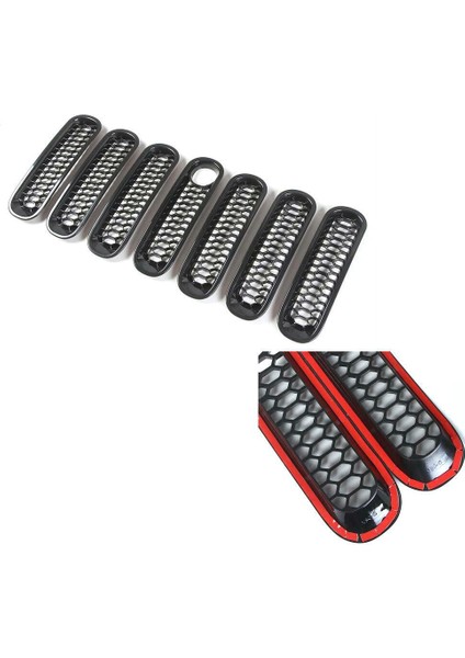 Ön Izgara Örgü Ekler Kit Petek Klipsli Izgara Koruma Örtüsü Izgara Jeep Wrangler Için Kilit Deliği ile Jk 2007-2017 (Yurt Dışından) fırsatları