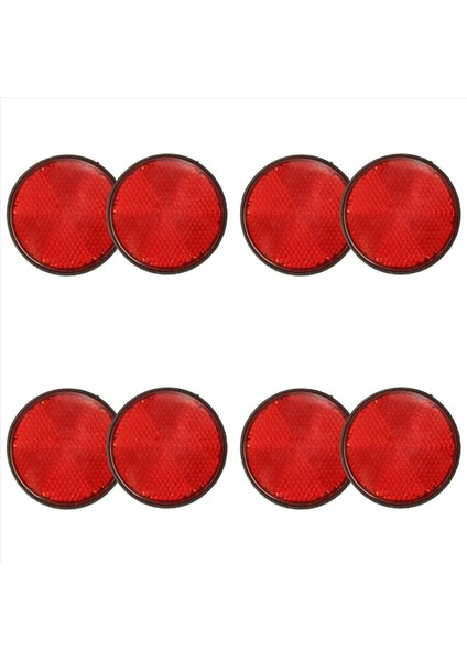 Motosiklet Atv Için 8pcs Yuvarlak Kırmızı Reflektör Evrensel 5 6 x 0 8cm (Yurt Dışından)
