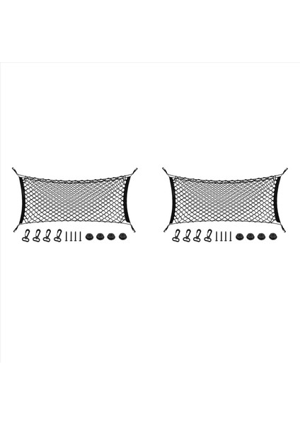 2x Arka Kargo Ağı 35-48 Inç Zarf Tarzı Kargo Gövdesi Net Bagaj Kapısı Organizatör Arabalar Için Ayarlanabilir Elastik (Yurt Dışından)