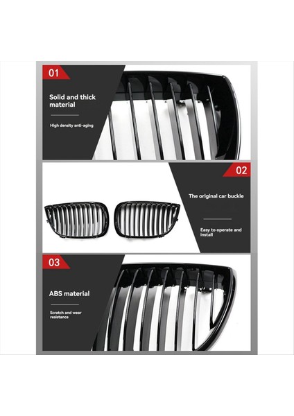 Bmw 1 Serisi E81 E82 E87 E88 2004-2007 Için Parlak Siyah Ön Böbrek Tek Izgarası (Yurt Dışından) fiyatları