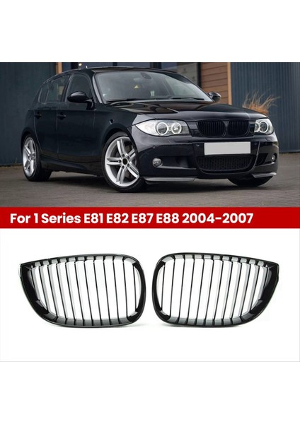 Bmw 1 Serisi E81 E82 E87 E88 2004-2007 Için Parlak Siyah Ön Böbrek Tek Izgarası (Yurt Dışından) modelleri