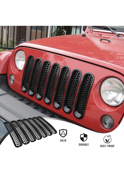 Petek Mesh Ön Izgara Ekleri 1997-2006 Jeep Wrangler Tj &amp Unlimited - (7 Adet) (Yurt Dışından) indirimleri