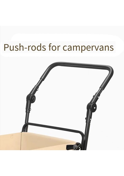 Katlanabilir Katlanır Sepet Push Tutamaç Hafif Uzatılabilir Araba Arabası Sapı Aksesuarları Vagon Sepeti Ekipmanı (Yurt Dışından)