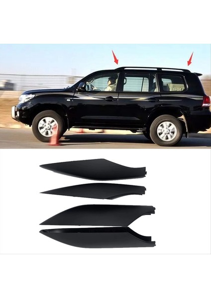 4pcs Toyota Land Cruiser Için Çatı Raf Raylı Kapak Trim Kabuğu 63491-60060 63492-60060 63493-60070 63494-60080 (Yurt Dışından) modelleri
