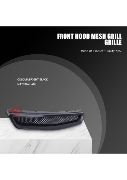 Ek T-R Stil Ön Tampon Kapak Örtüsü Honda Civic Ek Cx Için Izgara Grille Dx Ex Hx Lx Tip R 1999-2000 Parlak Siyah (Yurt Dışından) indirimleri