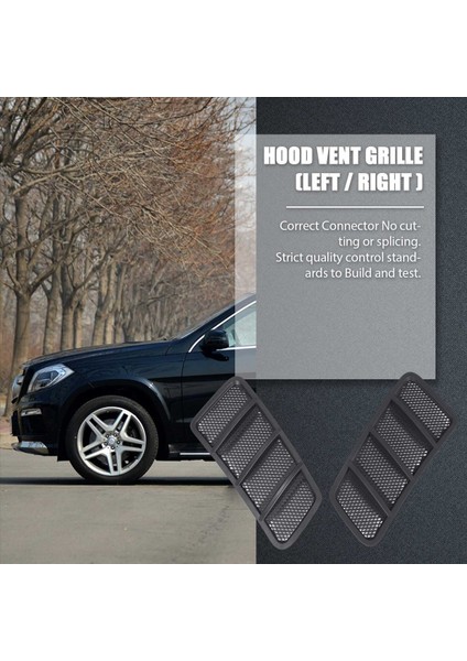 2pcs Araba Ön Kaput Havalandırma Izgarası Hava Akışı Alım Kaputu Mercedes Benz W166 Gl GL350 GL450 GL550 ml ML350 ML550 2012-2015 (Yurt Dışından) fırsatları